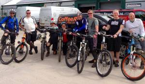 Happy bikers fueled and ready to go!